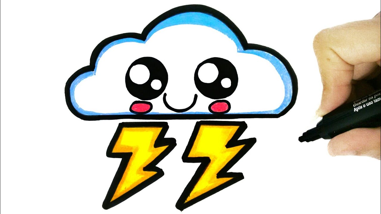 1280x720 Drawing And Coloring A Cute Cloud Step