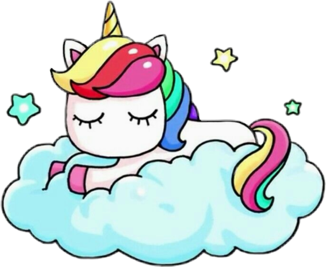 637x521 Hd Unicorn Sleep Cloud Rainbow Kawaii