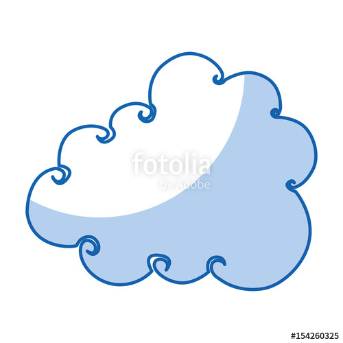 500x500 Cute Cloud Drawing Icon Vector Illustration Design Stock Image