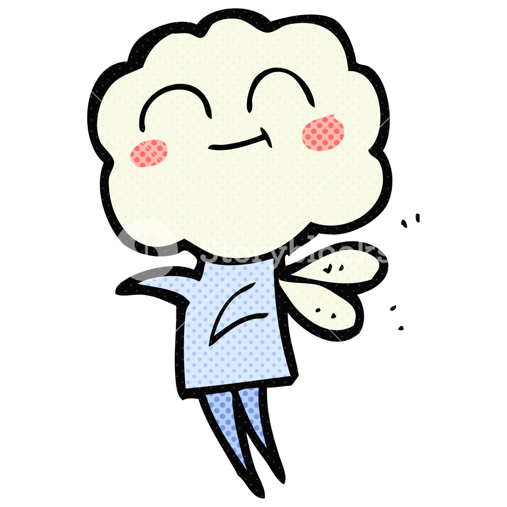 1000x1000 Freehand Drawn Cartoon Cute Cloud Head Imp Royalty Free Stock