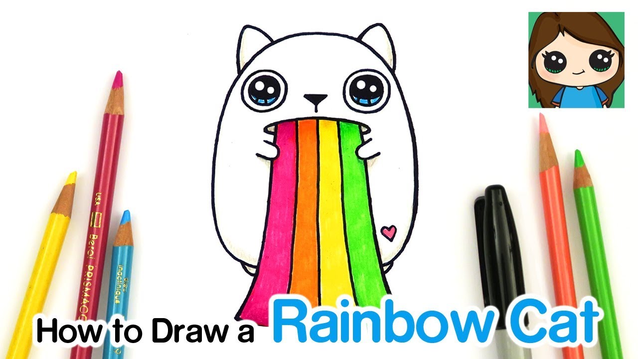 1280x720 How To Draw A Rainbow Ralphing Cat Exploding Kittens