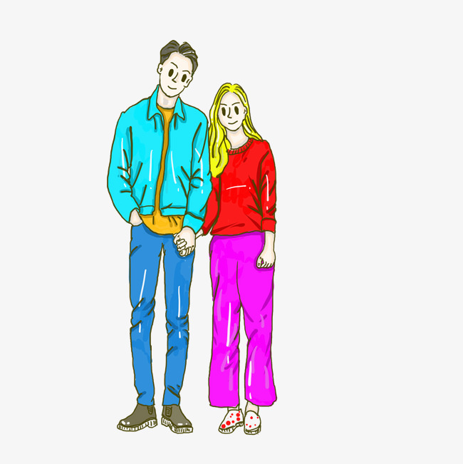 650x651 Cartoon Couple Hand Drawing Illustration Source Image