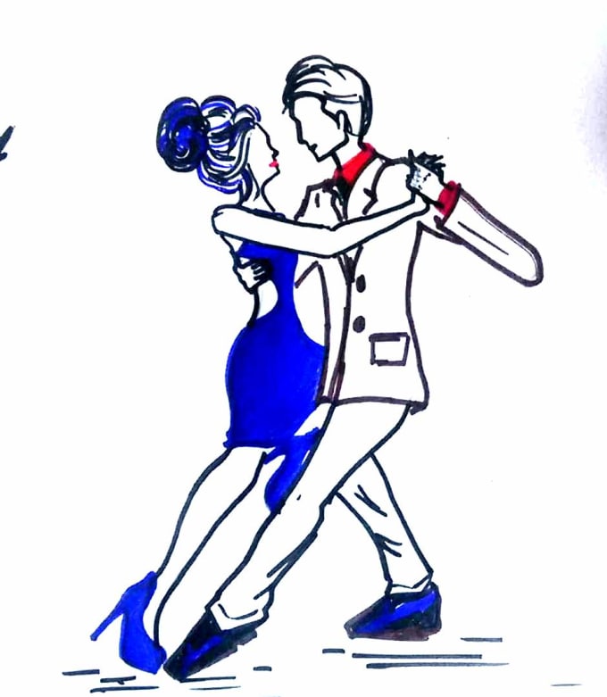 680x781 Draw Cute Couple Drawing For You