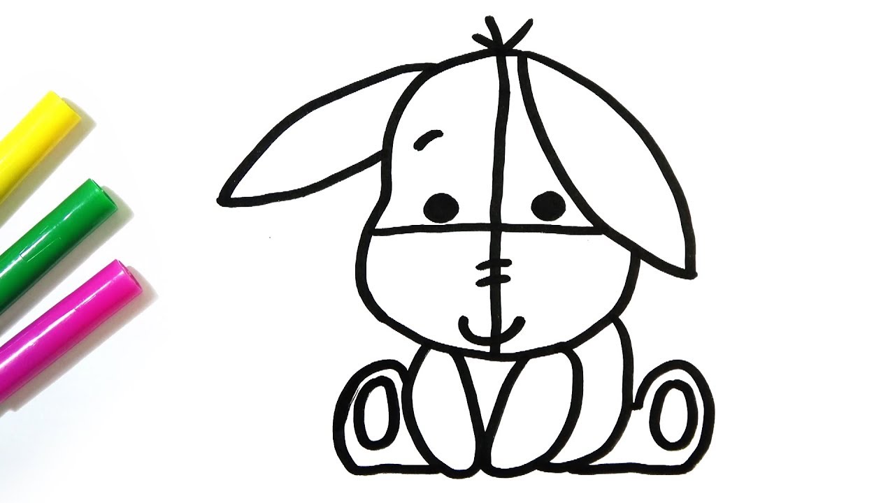 1280x720 How To Draw Cute Eeyore Hde