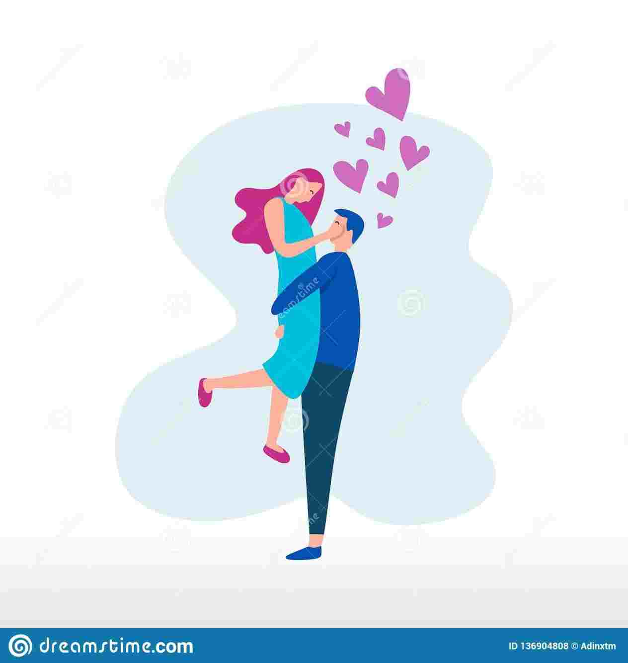 1264x1334 Cute Loving Couple Cartoon Drawing