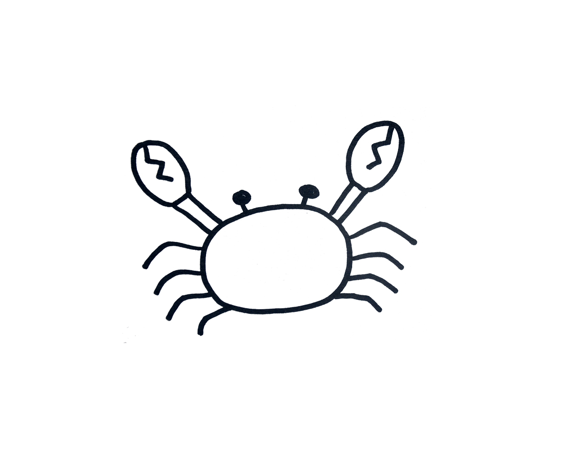 1124x899 Huge Collection Of 'crab Drawing For Kids' Download More Than