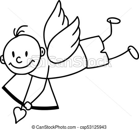 450x420 cute cupid in cartoon style icon cute cupid icon in cartoon