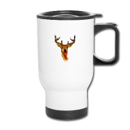 190x190 Cute Hand Draw Deer With Color Splashes Travel Mug Spreadshirt