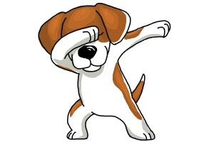 300x200 How To Draw A Cute Dog Dabbing