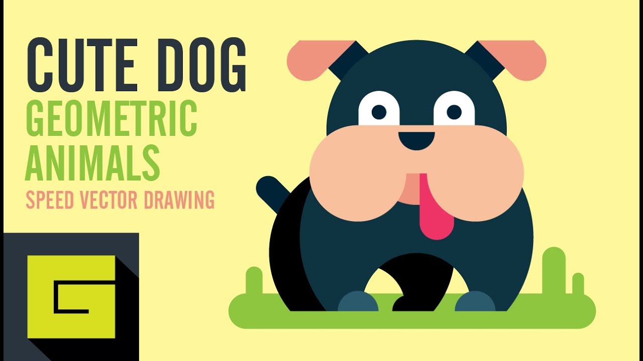 1280x720 How To Draw A Dog, Speed Drawing, Adobe Illustrator Tutorial
