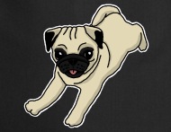 190x147 Pug, Dog, Cartoon, Drawing, Cute, Gift Apron Spreadshirt