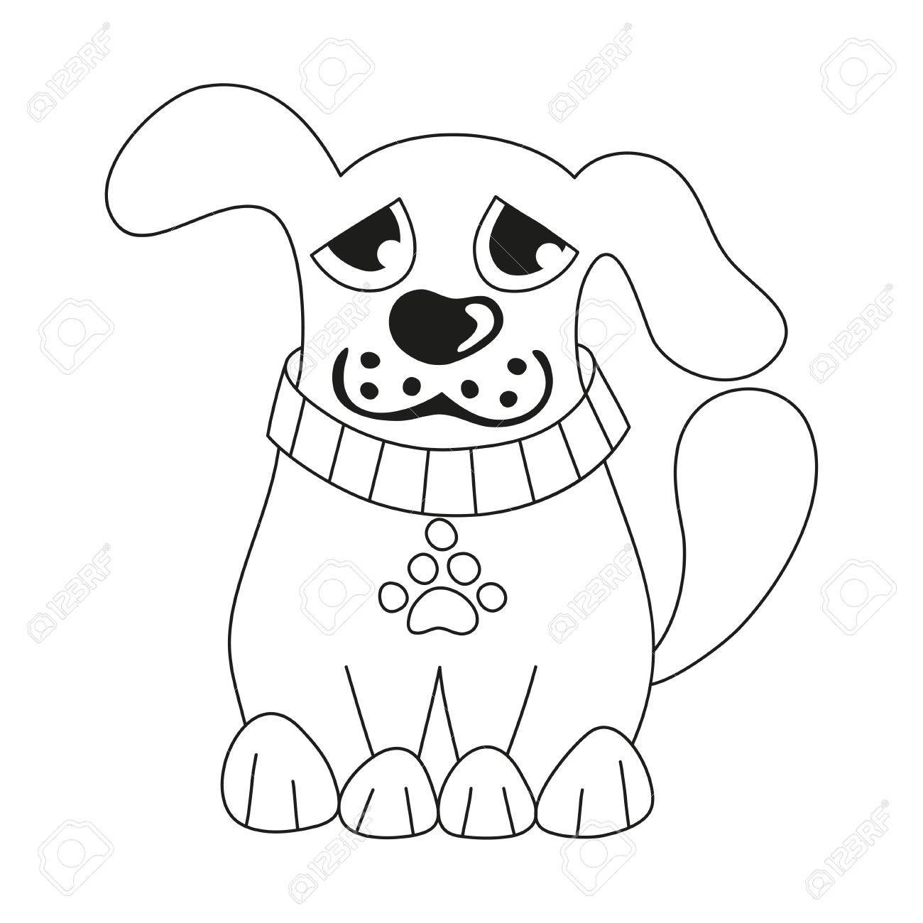 1300x1300 Cartoon Puppy Vector Illustration Of Cute Dog Wearing