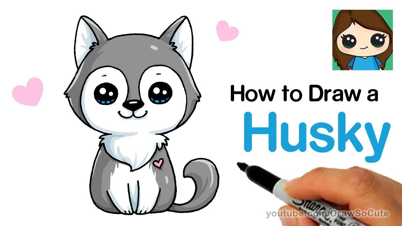 1280x720 how to draw a husky puppy easy art completed in puppy