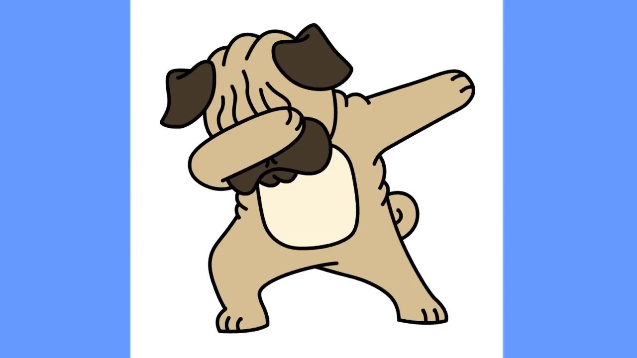 1280x720 How To Draw Dabbing Pug Step