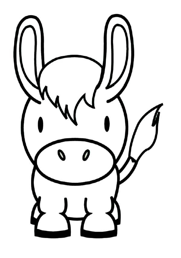 Cute Donkey Drawing