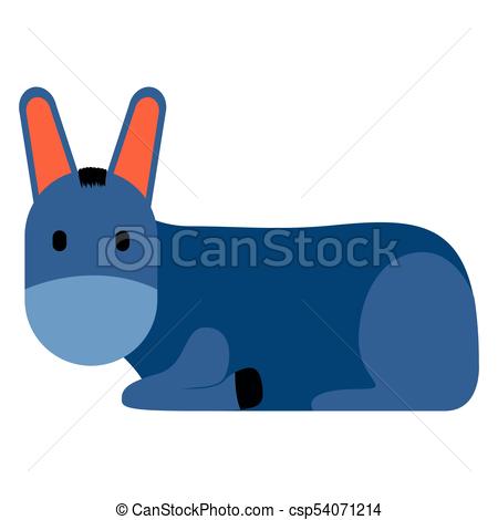 450x470 Cute Donkey Icon On A White Background, Vector Illustration