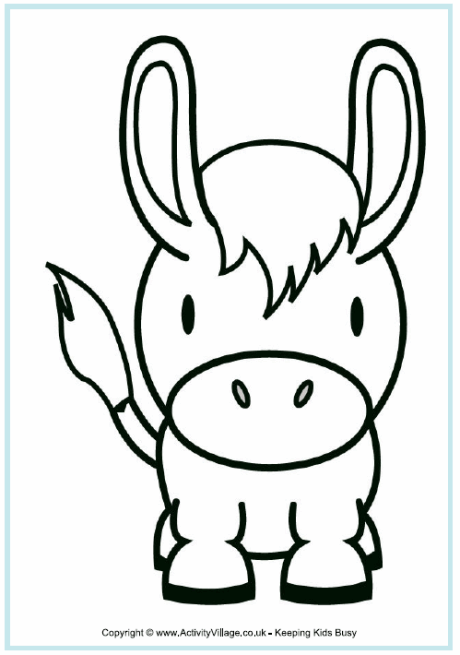 460x655 Donkey Face Mask Template View And Print Donkey Colouring