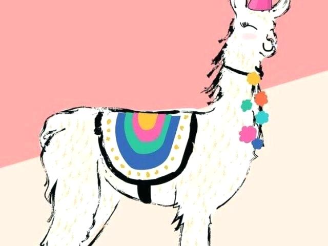 640x480 Drawing Of A Llama