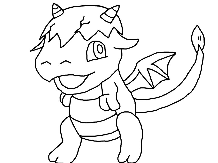 900x675 How To Draw A Cute Baby Dragon Easy