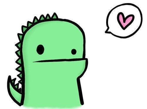 500x372 Cute, Dragon, Drawing, Green, I Love You