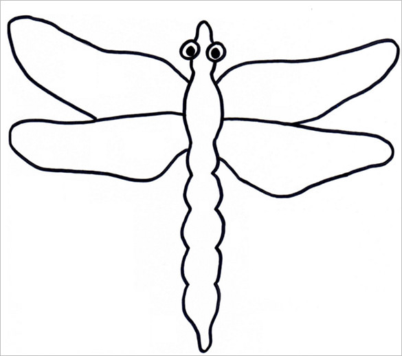 Cute Dragonfly Drawing