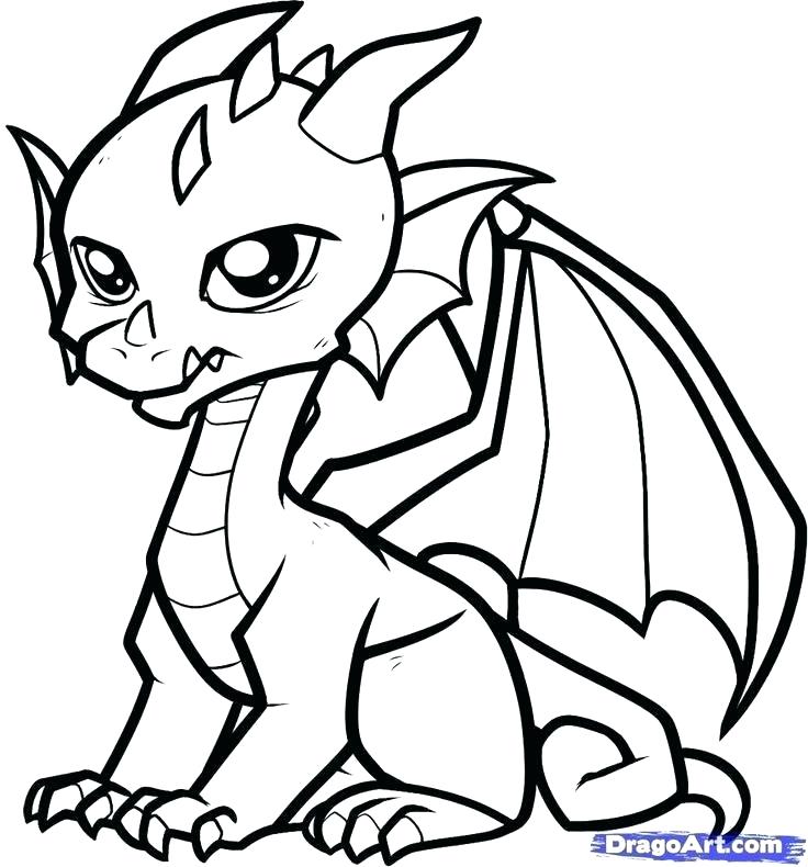 736x790 Easy How To Draw A Dragon Draw Dragon Cute Easy Dragons To Draw