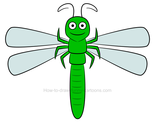 620x501 How To Draw A Cute Dragonfly Clipart
