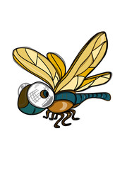 180x240 Cute Illustration Cartoon Dragonfly Drawing