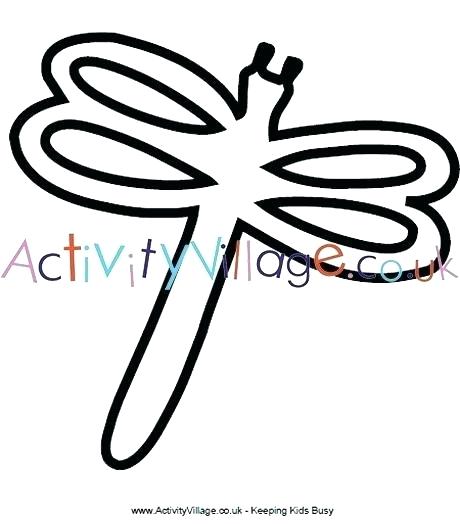 460x524 Dragonfly Drawing Template