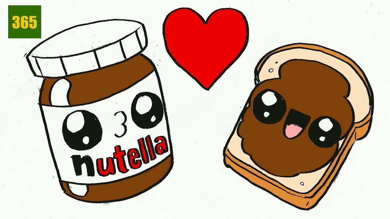 1280x720 How To Draw A Nutella Cute, Easy Step