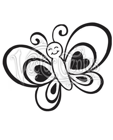 468x580 High Resolution Cute Butterfly Kid Drawing Adorable Clip Art Stock