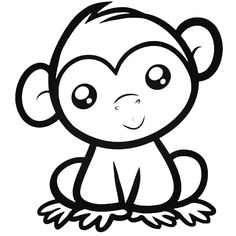 Cute Drawing Of A Monkey