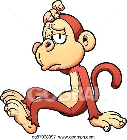 426x470 simple monkey drawing monkey drawing cute simple cartoon monkey