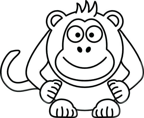 600x491 Monkey Coloring Pages