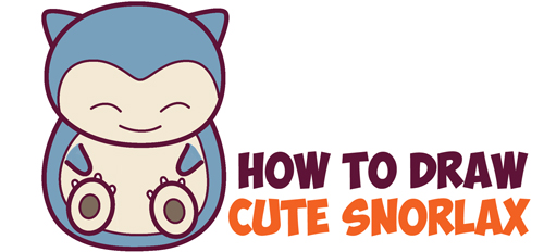 500x232 How To Draw Cute Snorlax