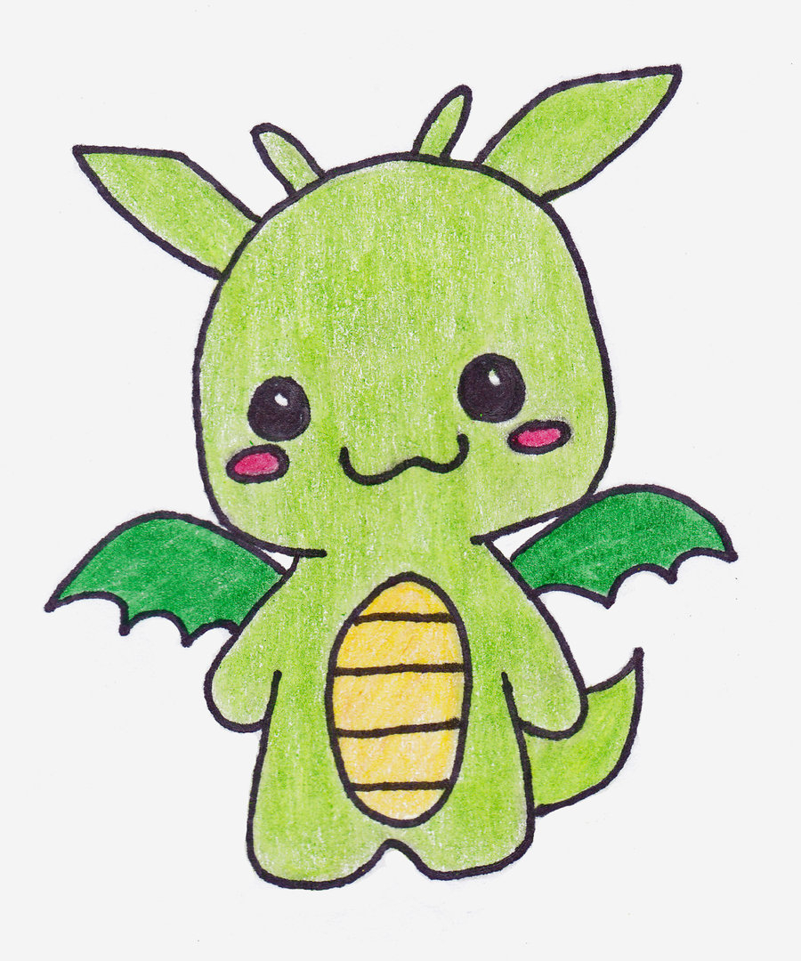 900x1080 Cute Dragon Drawings Clip Art