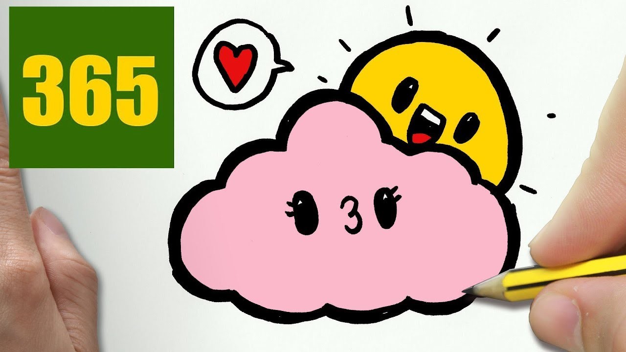 1280x720 How To Draw A Clouds Cute, Easy Step