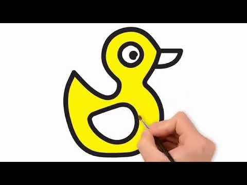 480x360 Toy Cute Duck Coloring And Drawing For Kids, Toddlers Drawing