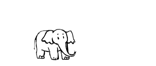 498x210 Drawing Elephants Cute Transparent Png Clipart Free Download