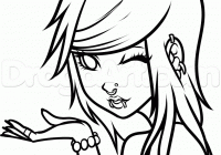 200x140 Emo Coloring Pages With Cute Girl Topsimages Com Of Fallen