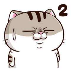 240x240 A Cute Little Cat Is So Fat En Line Stickers Line Store