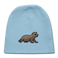 190x190 Ferret, Animal, Cute, Comic Baby Cap Spreadshirt