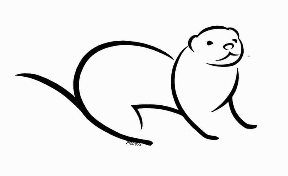960x588 ferret tat tattoos ferret tattoo, otter tattoo, animal outline