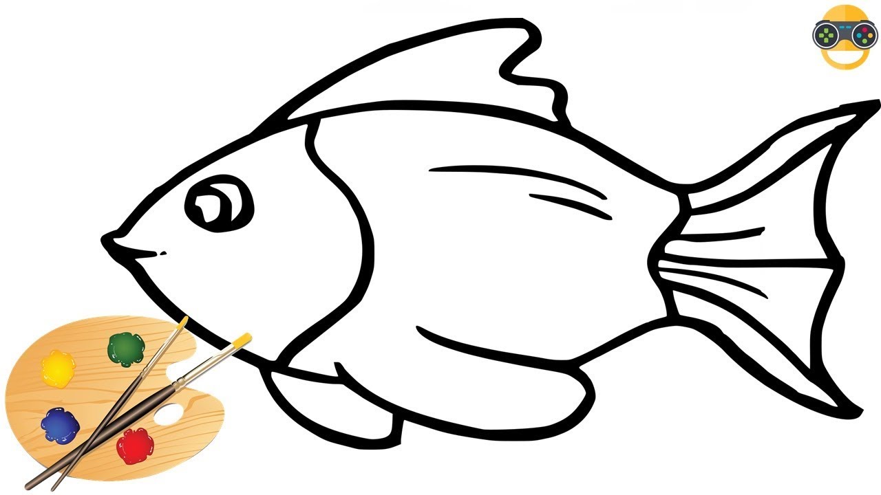 1280x720 Cute Fish Coloring And Drawing For Kids