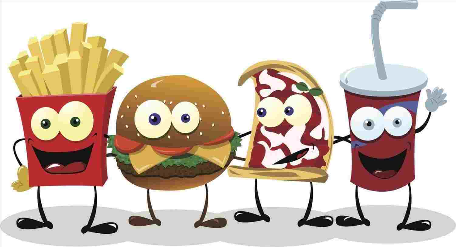 1501x813 junk food cute food drawings