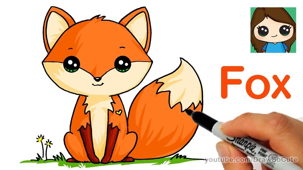 1280x720 How To Draw A Cute Fox Easy Aprint Fox Drawing Easy, Cute Fox