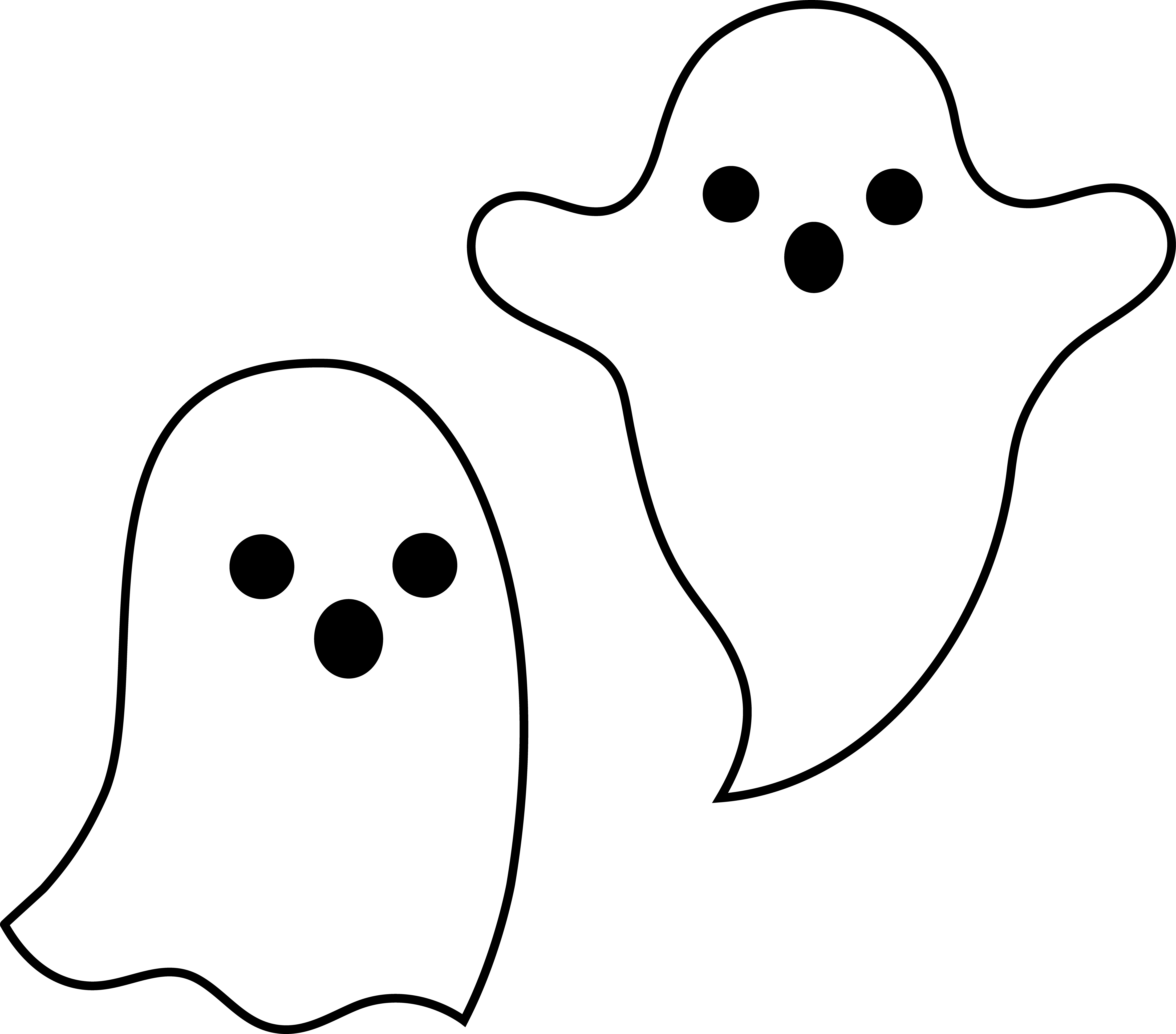 6766x5949 Easy Cute Ghost Drawing