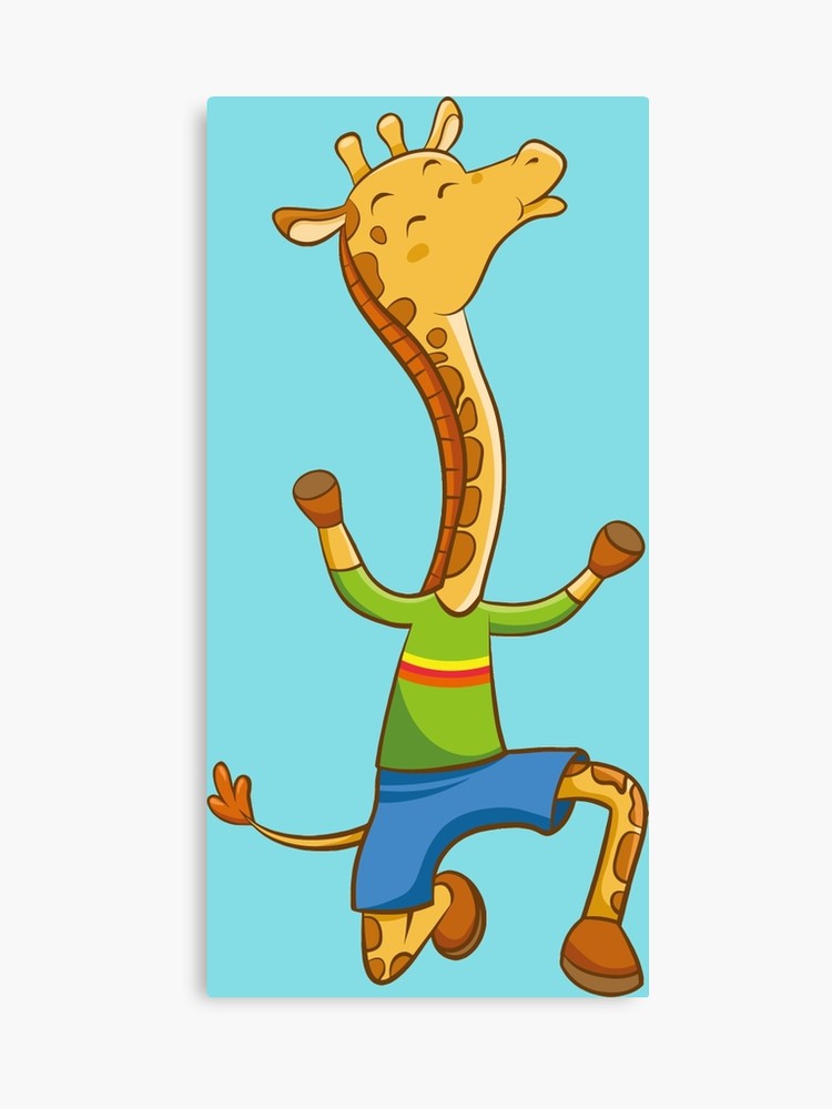 750x1000 Cute Funny Cartoon Silly Green Soccer Football Giraffe Character
