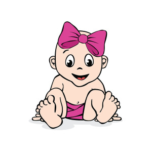 300x300 Cute Girl Cartoon Digital Art