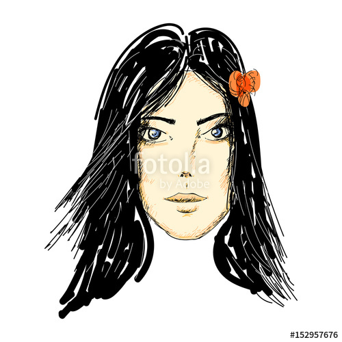 500x500 Cute Girl Vector T Shirt Print Book Illustrations For Children